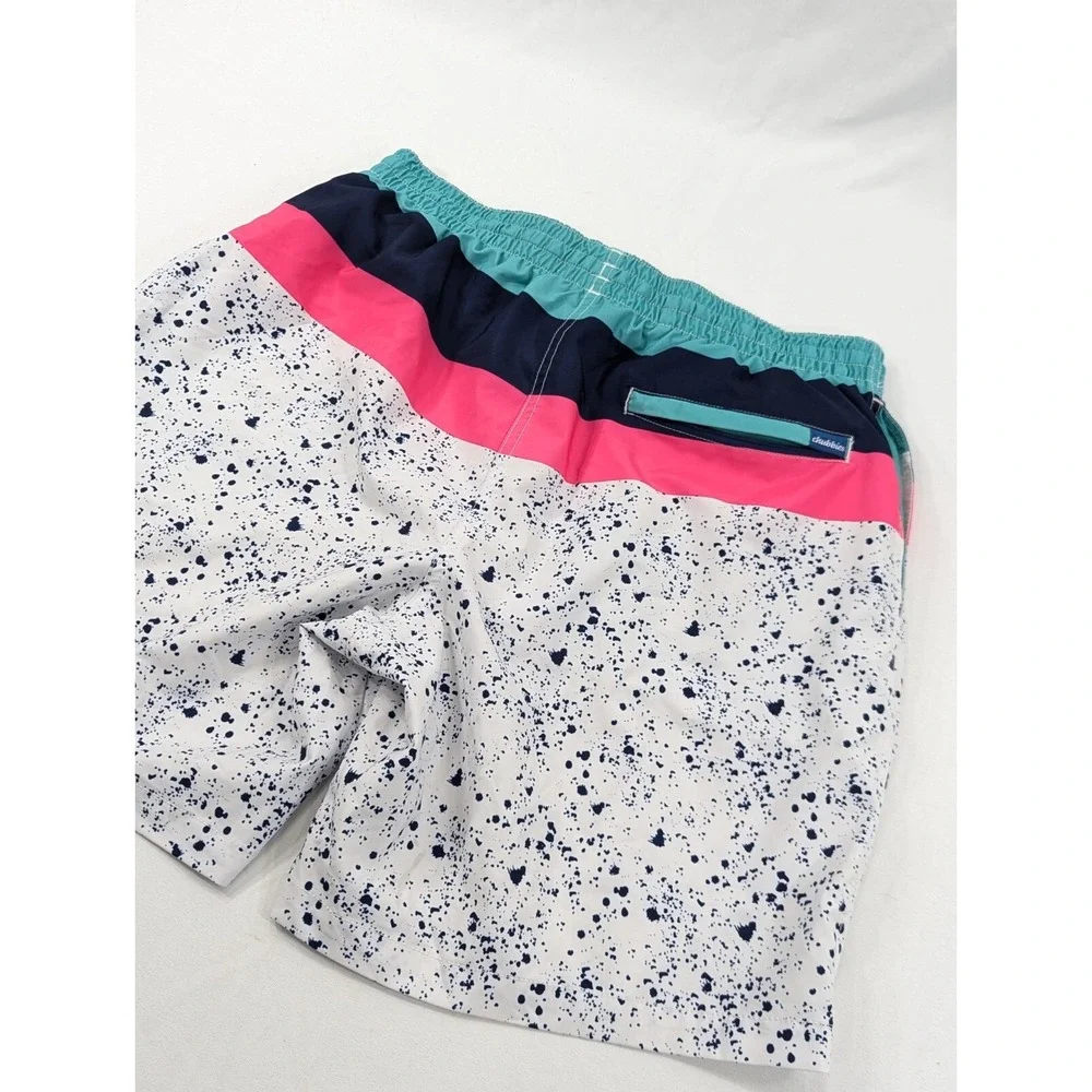 Chubbies‎ The Aquatic Libations Classic Swim Trunks Mens XL Multicolor Pockets